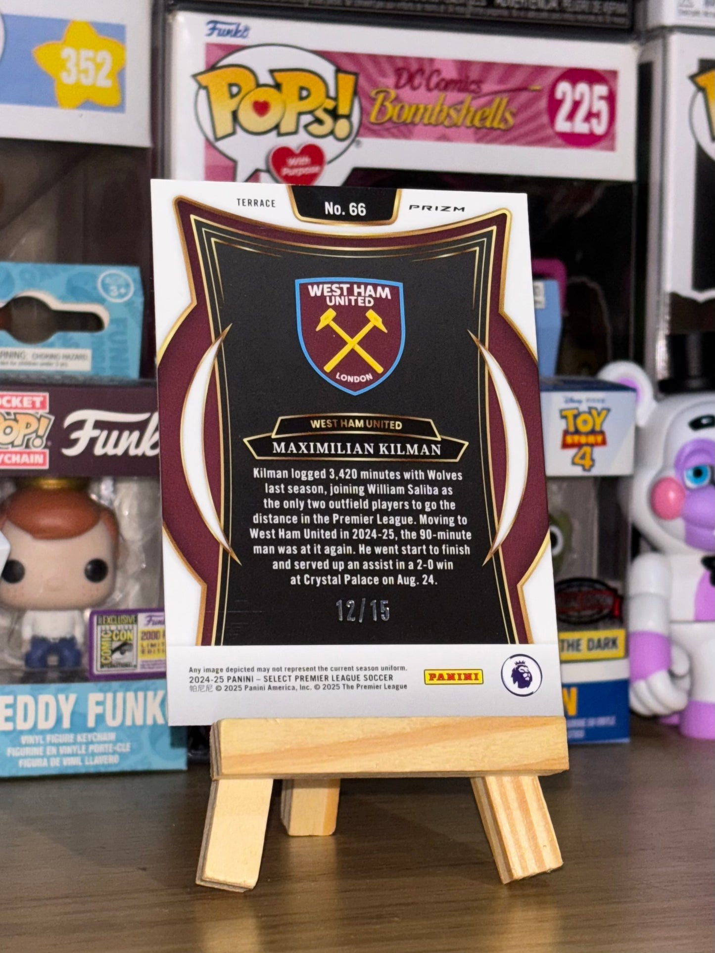 Maximilian Kilman Panini Select Card - West Ham United - Numbered 12/15