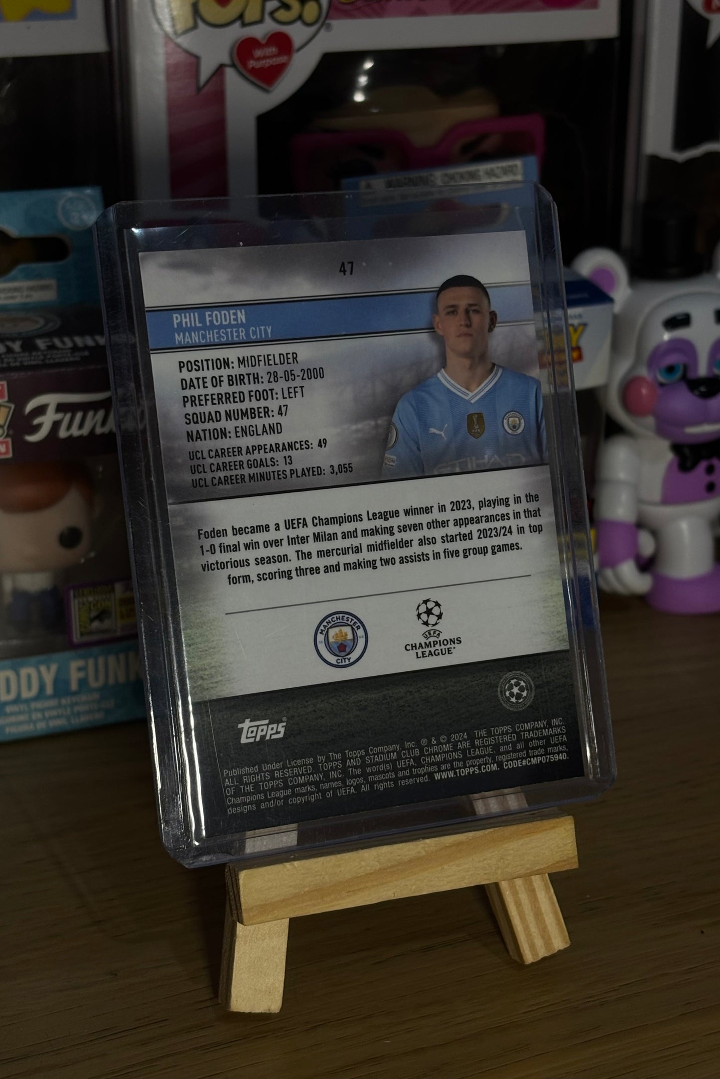 Phil Foden Topps Stadium Chrome Numbered 020/125