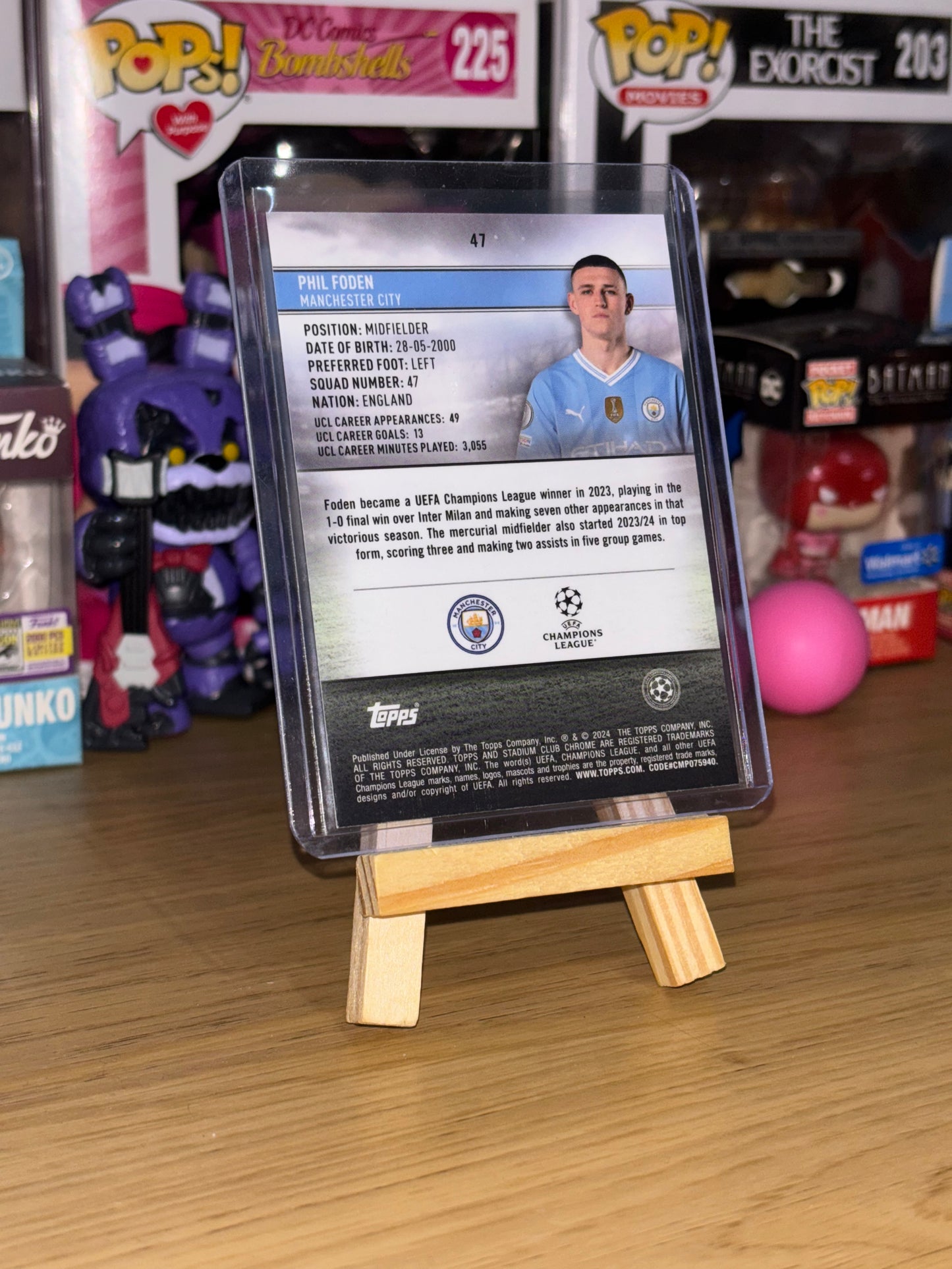 Phil Foden Topps Stadium Chrome Numbered 091/150