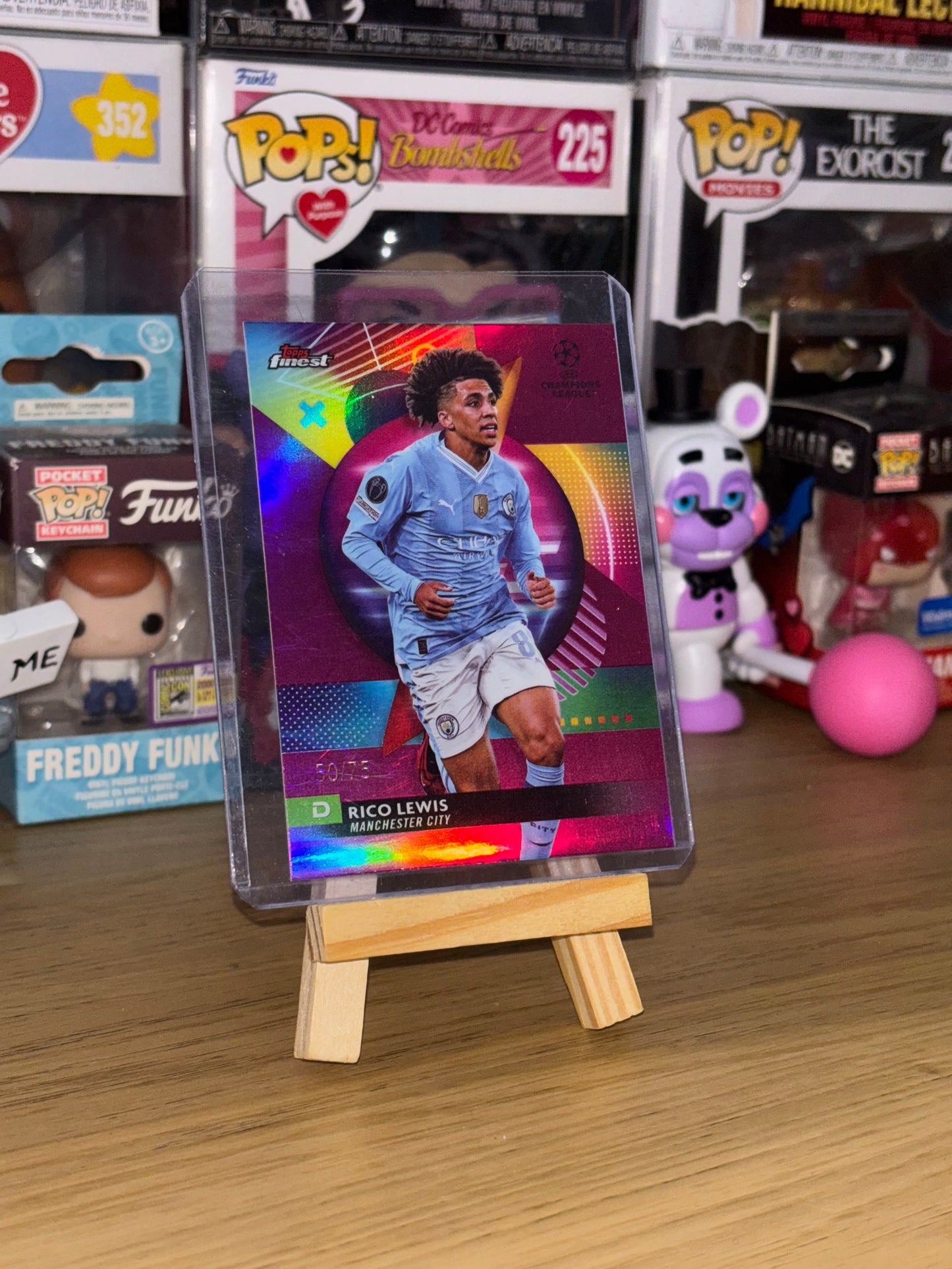 Rico Lewis Topps Finest Card - Manchester City - Numbered 50/75